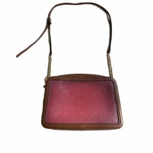 Michael Kors Pink and Brown Crossbody Shoulder Bag